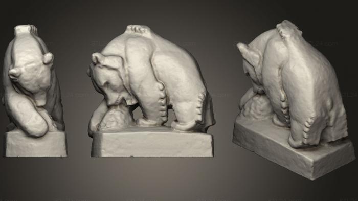 Статуэтки животных (Karhu, STKJ_1114) 3D модель для ЧПУ станка